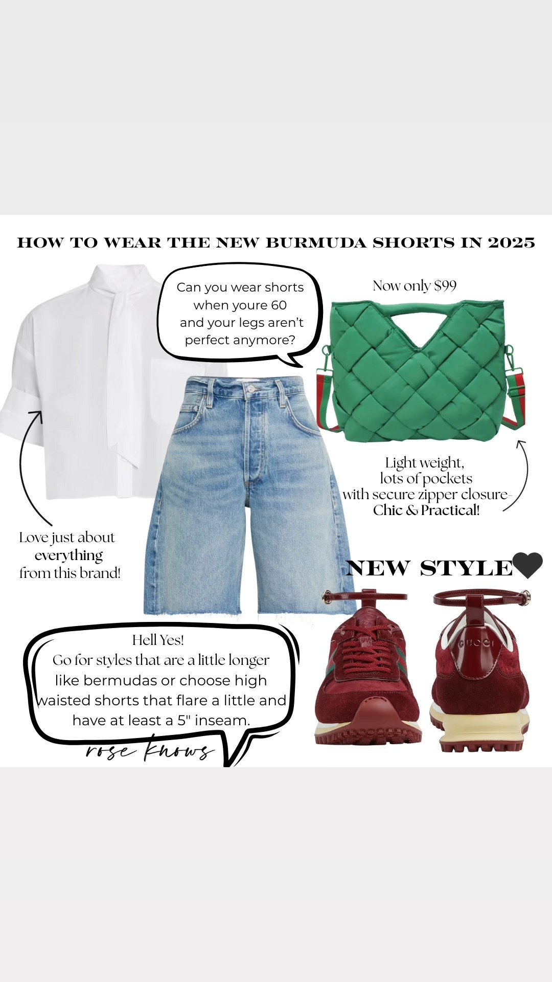 How to wear shorts for any age! 
These new Guccis are so good!! 


#LTKOver40 #LTKItBag #LTKShoeCrush