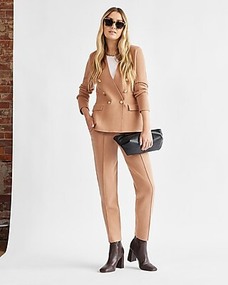 High Waisted Seamed Sweater Carrot Ankle Pant | Express