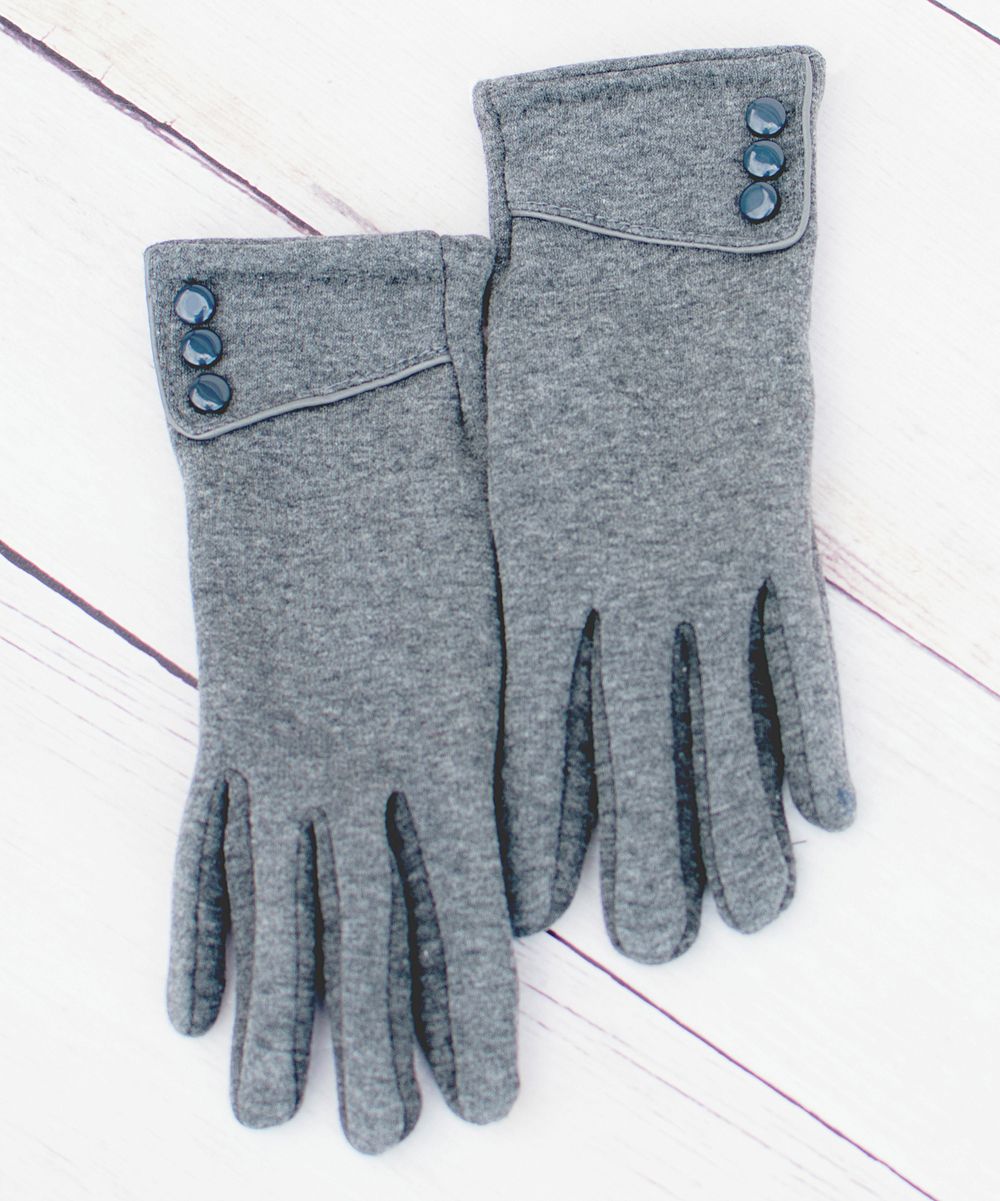 Aili's Corner Women's Casual Gloves Gray - Gray Fleece Lined Touch Screen Gloves | Zulily