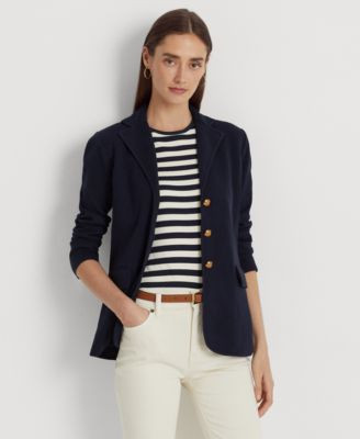 Lauren Ralph Lauren Sweater Knit Blazer P Xs 3x | Macy's