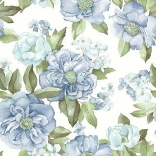 RoomMates 28.18 sq. ft. Watercolor Floral Bouquet Peel and Stick Wallpaper RMK12031WP - The Home ... | The Home Depot