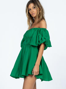 Halton Mini Dress Green | Princess Polly US