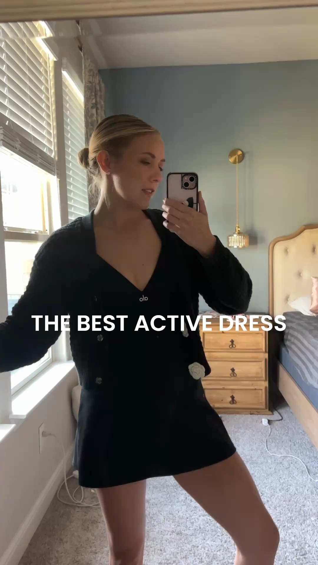 Activewear dress in black and now in pink!! Wearing a size small