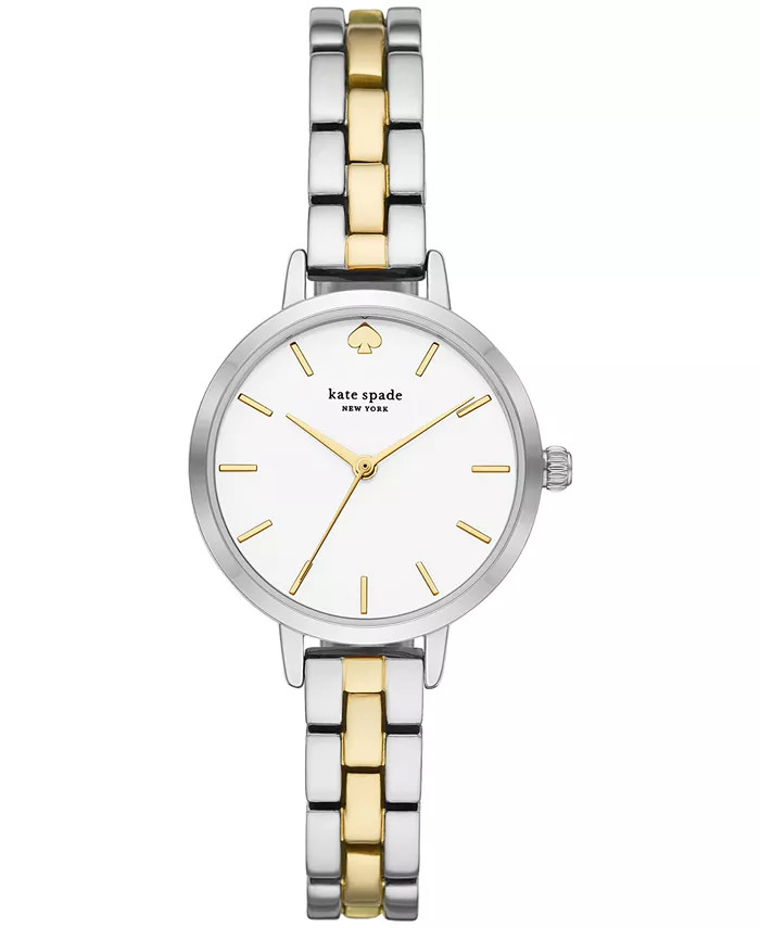 kate spade new york Women's Metro Two-Tone Stainless Steel Bracelet Watch 30mm & Reviews - All Wa... | Macys (US)