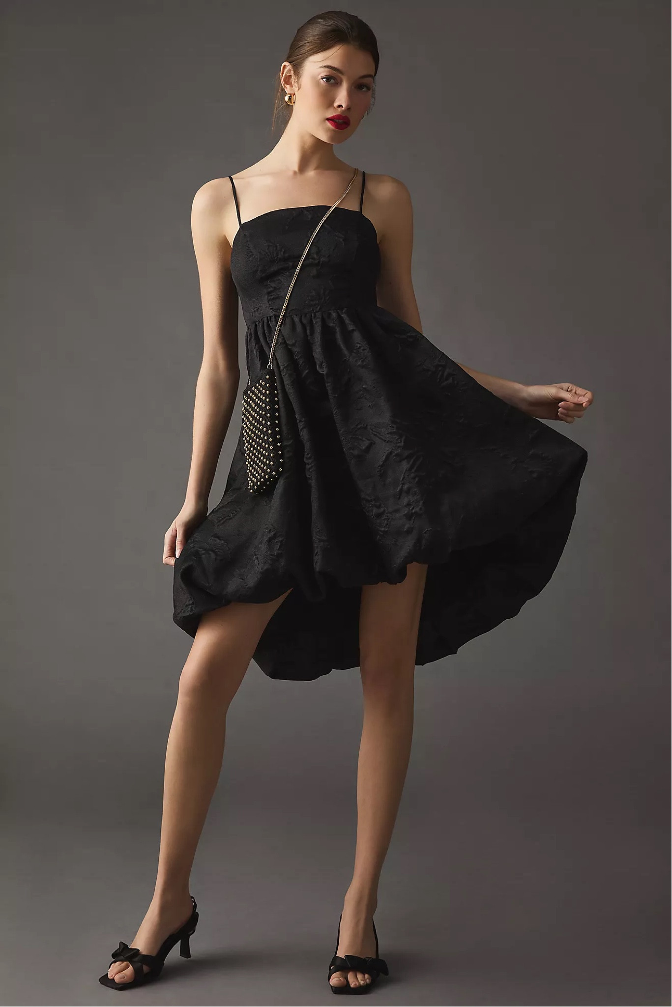 red v neck dress Brooklyn Reversible Dress