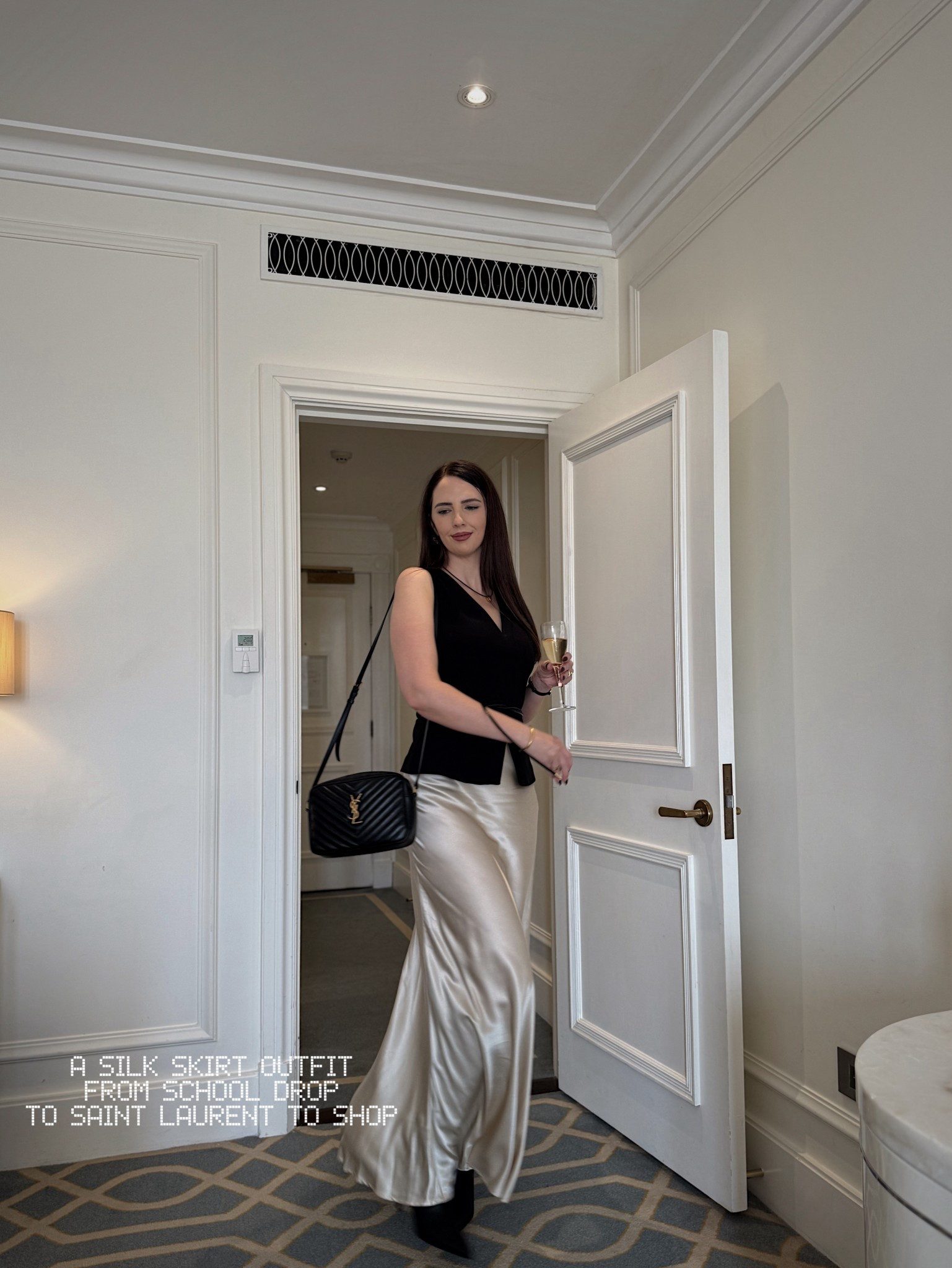 Silk and Saint Laurent. Luxury outfit vibe. 

#LTKaustralia #LTKAroundTheWorld #LTKdresses