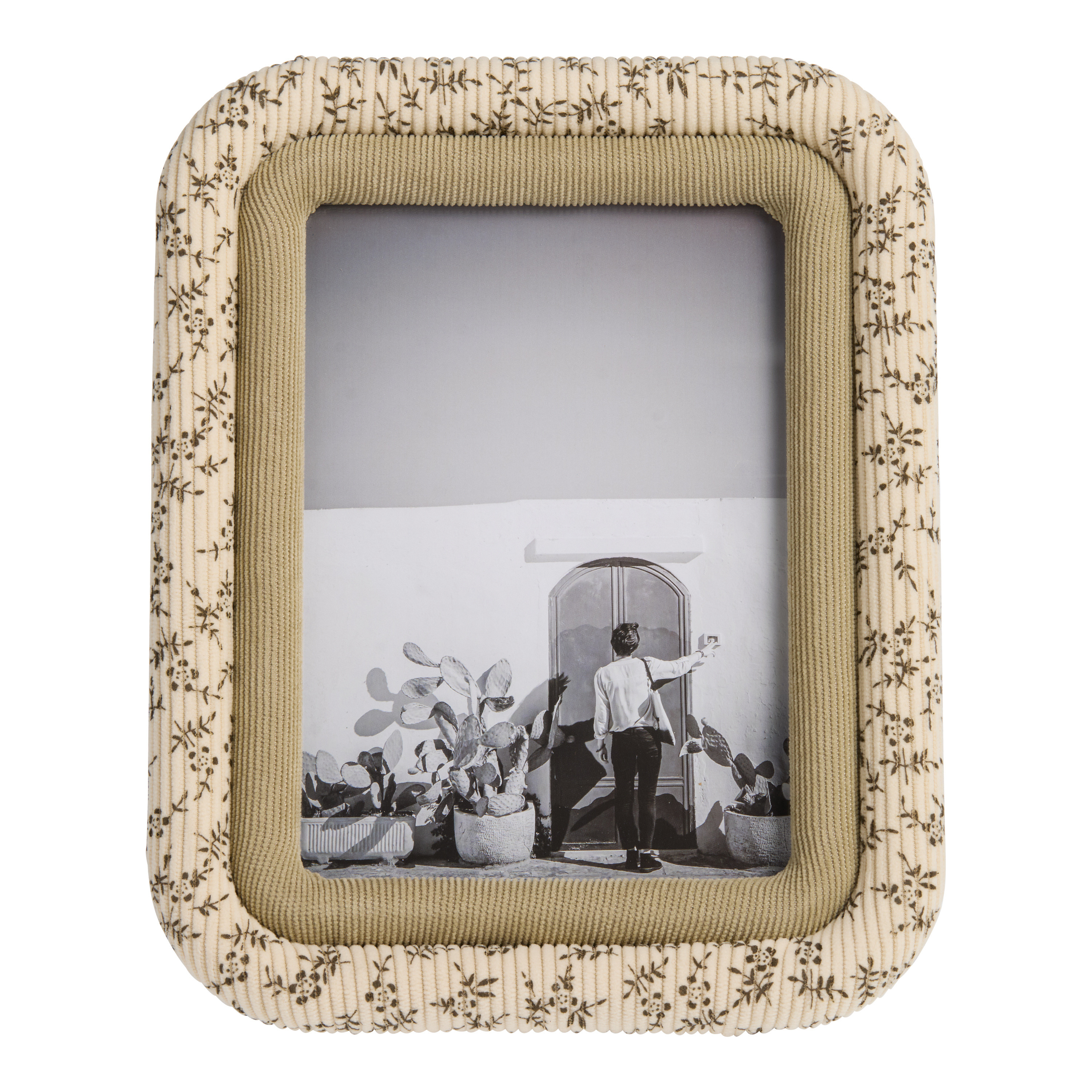 Corduroy Floral Layered Picture Frame | World Market