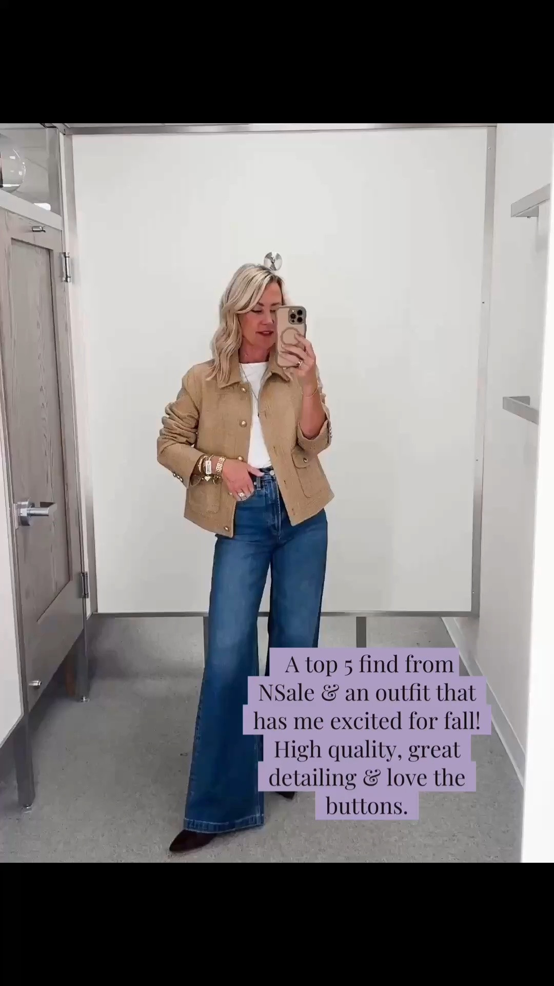NSale top find! This tweed jacket is so gorgeous and a closet staple you’ll wear for years to come. The jeans also give you legs for days.

Jacket: xs
Tee: small
Jeans: 25

#LTKOver40 #LTKSaleAlert