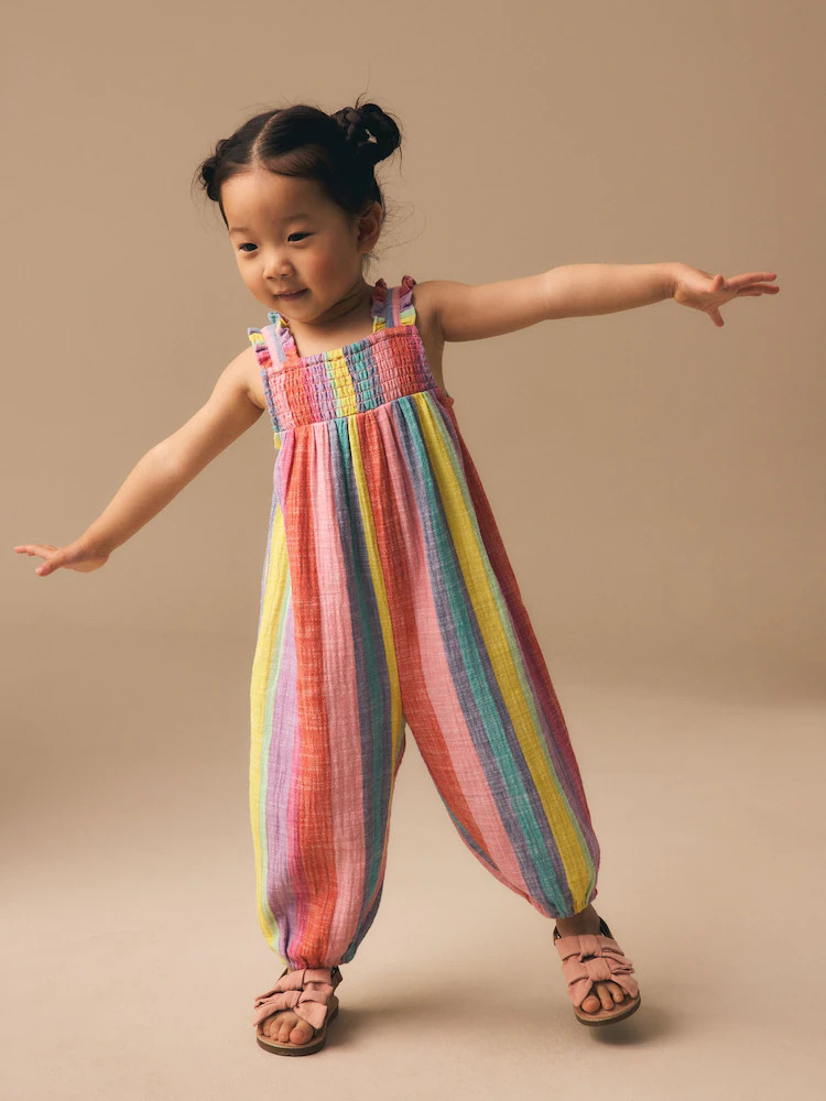 Rainbow Stripe Strappy Jumpsuit (3mths-7yrs) | Next US