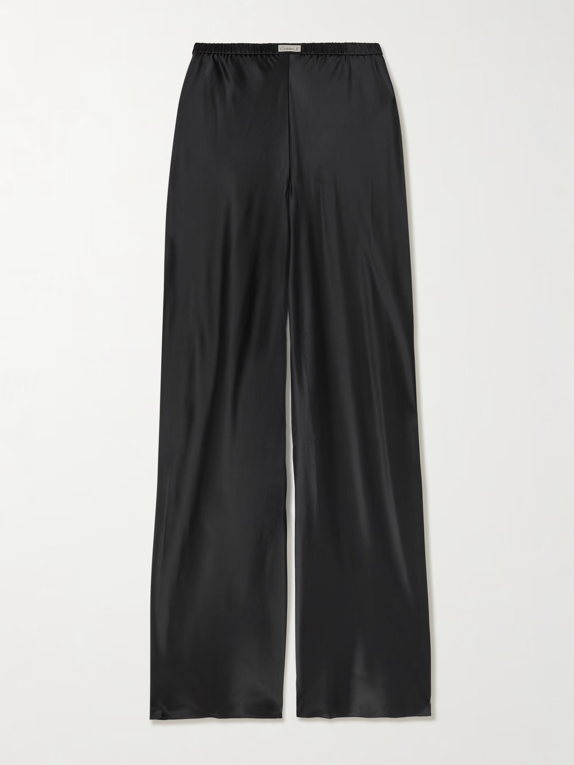 Appliquéd silk-charmeuse straight-leg pants | NET-A-PORTER (UK & EU)