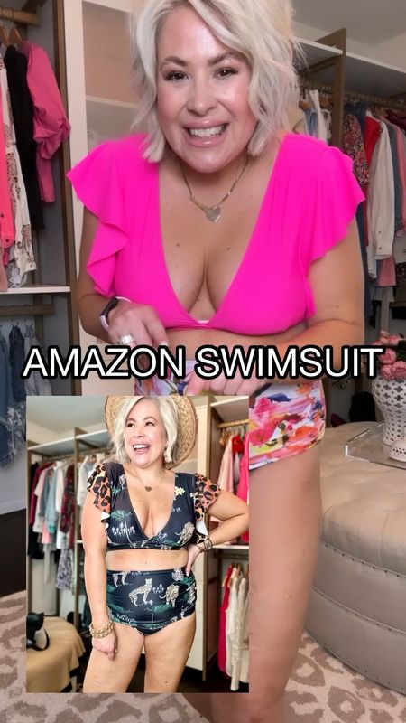 Amazon swimsuit runs TTS, wearing a large. I absolutely love all of these suits  

#LTKFind #LTKswim #LTKFestival