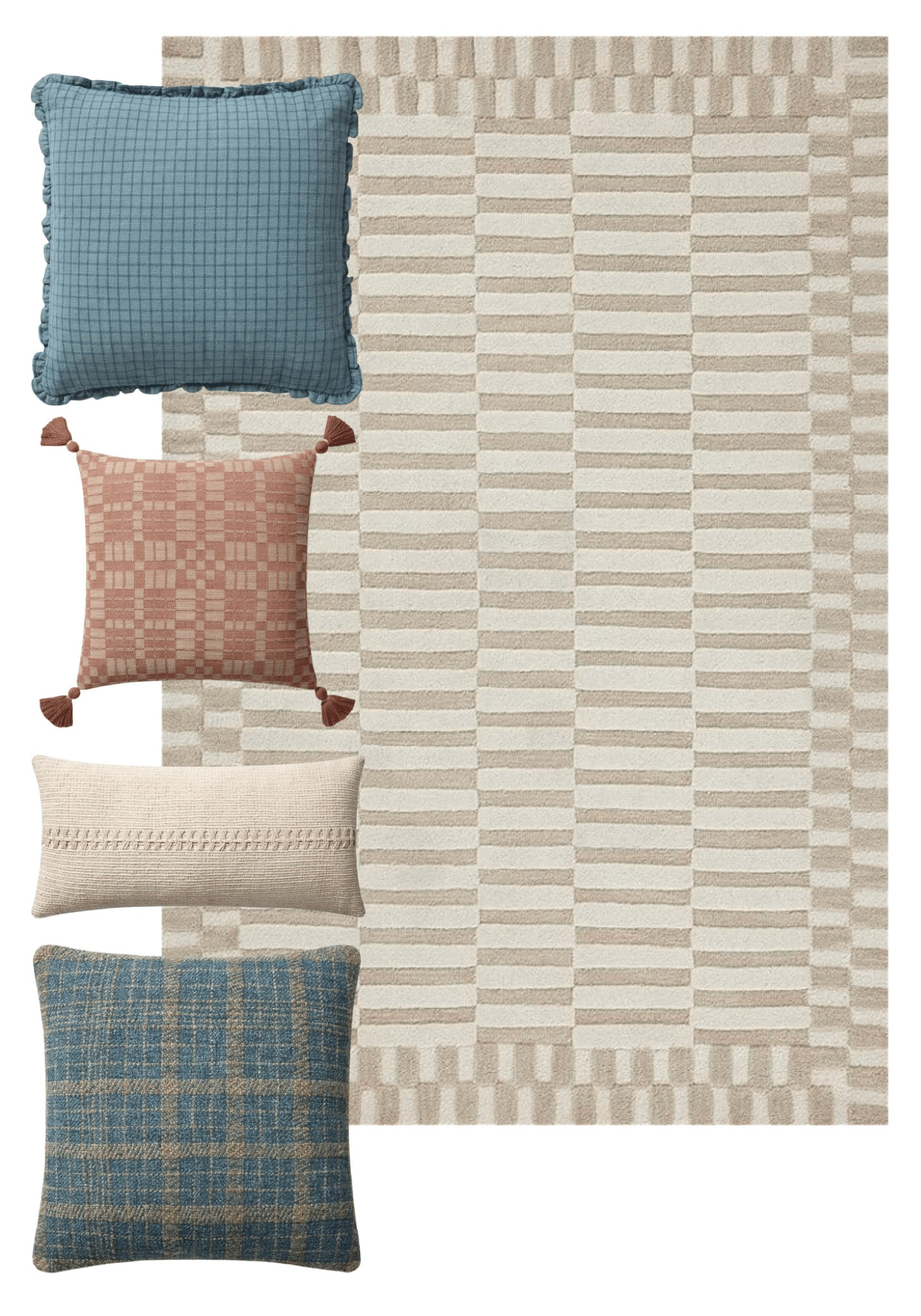 Rug & pillow pairing #7!

CLJ x Loloi Bradley Ivory/Beige rug, blue/ocean Dinah pillow, Ellery clay pillow, Harvey ivory lumbar pillow, blue plaid Earl pillow

#LTKhome #LTKsalealert #LTKstyletip