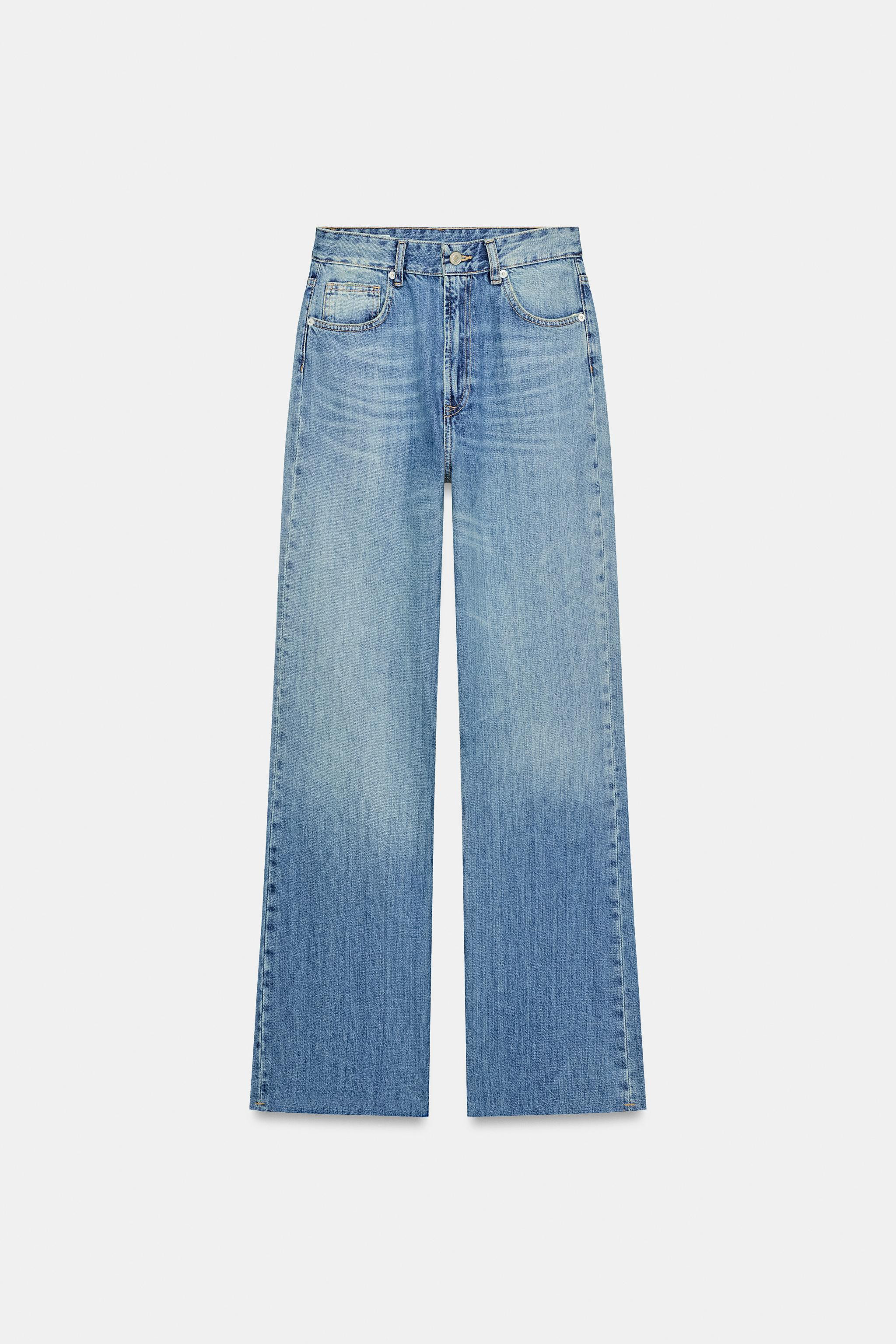 HIGH-WAIST - WIDE-LEG - FULL LENGTHHigh-waist jeans with a five-pocket design. Full-length wide l... | Zara UK