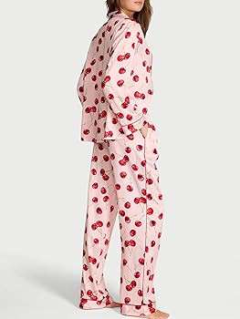 Victoria's Secret Satin Pajama Set, Long Sleeve Button Down Shirt & Pants, Sleepwear for Women (X... | Amazon (US)