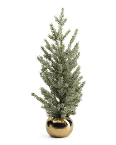 25in Pine Tree In Metallic Pot | Plants & Planters | Marshalls | Marshalls
