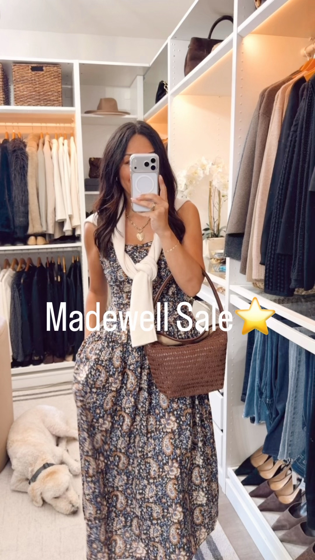 Madewell sale! 20% off sitewide 🎉 this printed dress is perfect to wear now and take in to fall. The lightweight denim slip dress is 10 x better in person.. super comfortable w/ slight stretch. And the Madewell denim speak for themselves! 
Everything TTS wearing a small or size 4. Wearing 26 in the denim. 
*Tan sweater is not Madewell but linked!

#LTKootd #LTKxMadewell