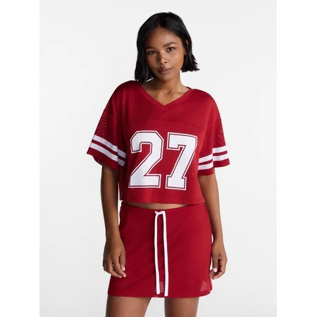 No Boundaries Jersey Top and Skort Set 2-Piece Women s XXS-4X | Walmart (US)