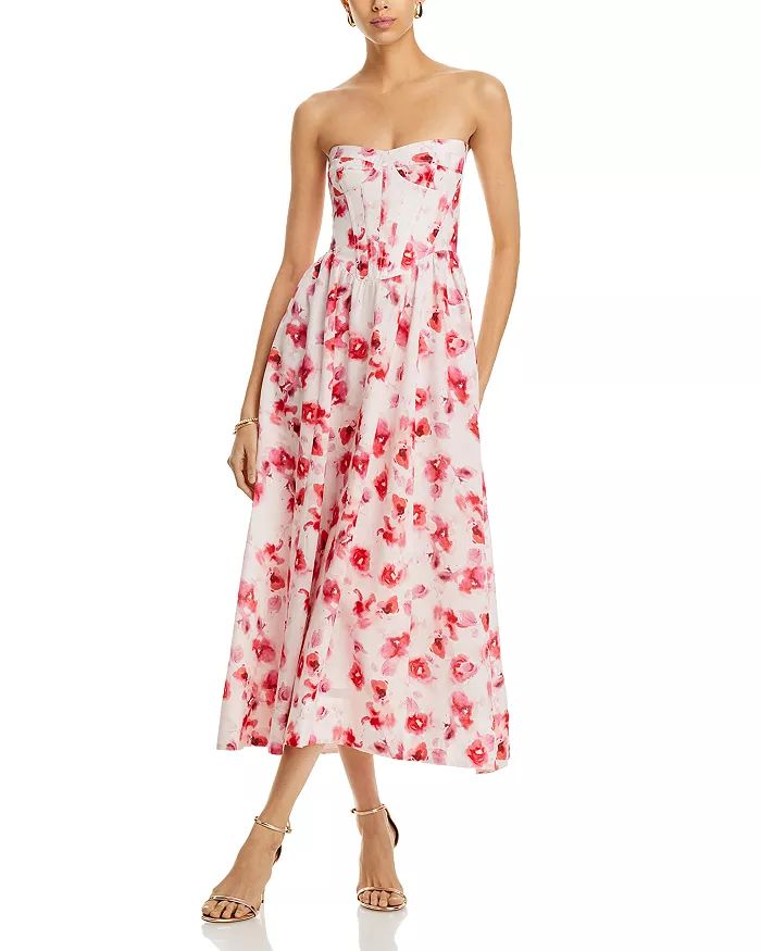 Lola Corset Floral Print Midi Dress | Bloomingdale's (US)