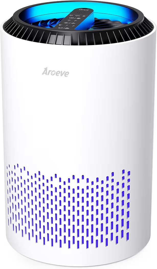 AROEVE Air Purifiers for Bedroom Home, 3 Layer Filter for Smoke Pollen Allergies Pet Dander Odor,... | Amazon (US)