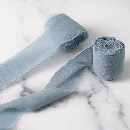 BalsaCircle 2 Dusty Blue 1.5 x 6 yards Chiffon Ribbon Rolls Wedding Party Favors DIY Crafts Gifts De | Walmart (US)