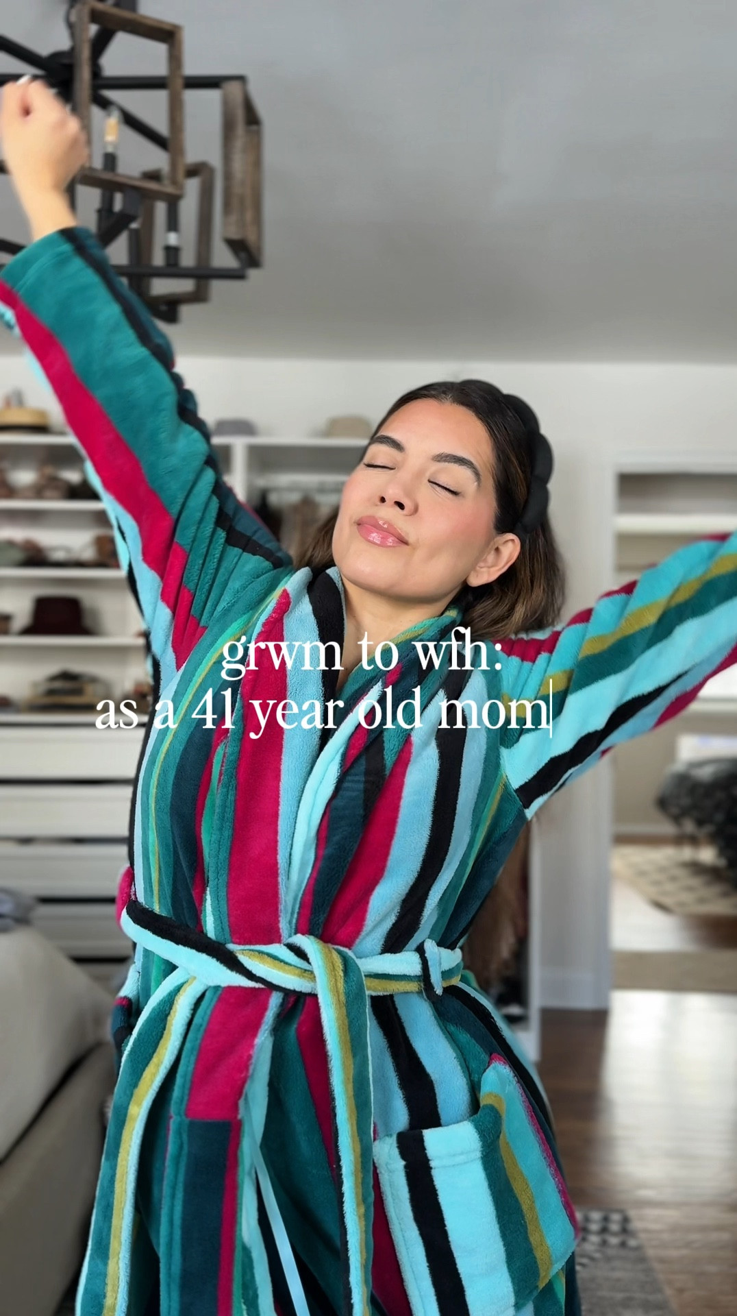 GRWM to WFH🦩💘🌸 love this two piece set so much I have it in two colors. Wearing size small! Also linked the robe, so cozy and soft! 

#LTKgrwm #LTKOver40