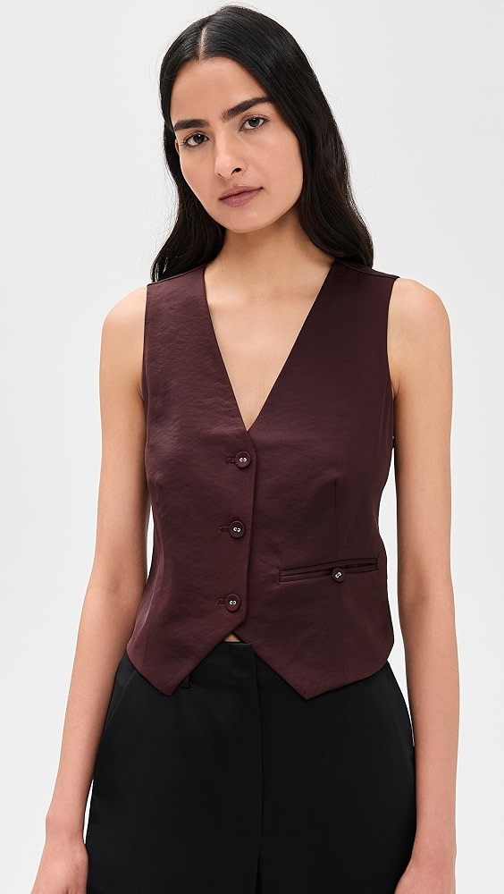 Simone Satin Vest | Shopbop