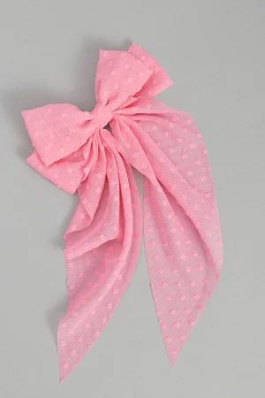 Evelyn Clip Dot Hair Bow in Sachet Pink | Altar'd State | Altar'd State