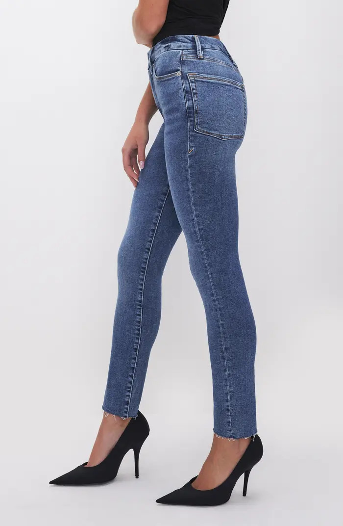 Good American Good Legs Raw Hem Cigarette Jeans | Nordstrom | Nordstrom