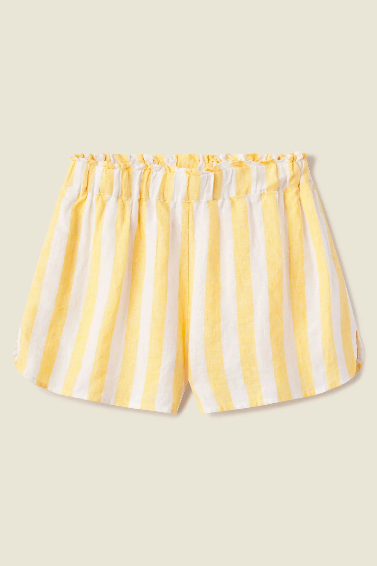 Lucy Short Yellow Awning Stripe | TROVATA