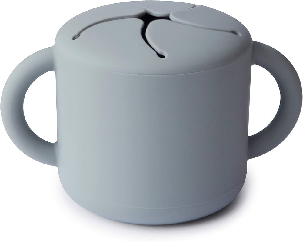 mushie Silicone Snack Cup | Spill Proof Food Container for Toddler and Baby (Stone) | Amazon (US)