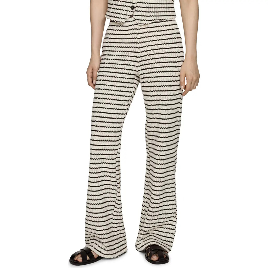 MANGO Nita Knit Straight Leg Pants in Black at Nordstrom, Size Small | Nordstrom