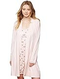 Motherhood Maternity Women's Maternity Tie Front Nursing Robe with Lace Trim Sleeve, Pink Dogwood, L | Amazon (US)