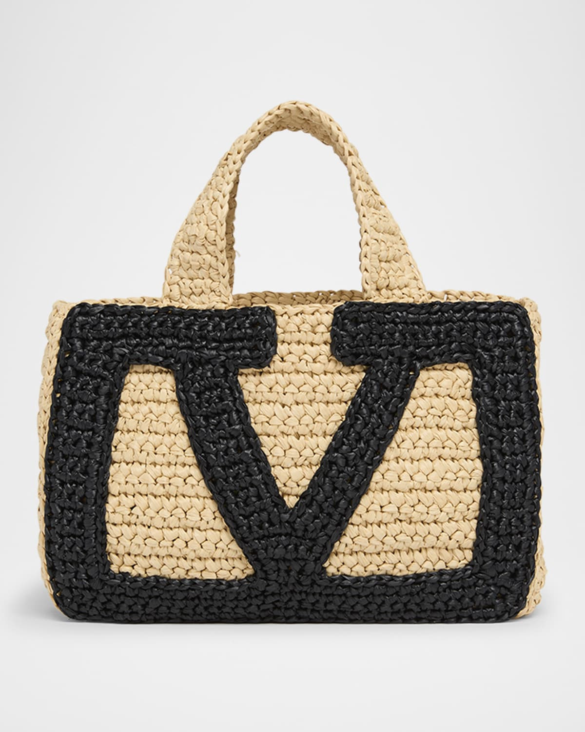 Viva Superstar Crochet Raffia Small Tote Bag | Neiman Marcus