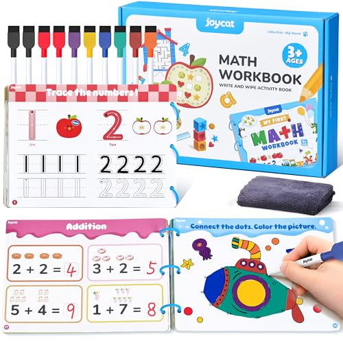 JoyCat Math Game Book - Preschool Learning Activity for Kids Ages 3-5, Number Tracing Workbooks, Math Learning Tools, Travel Cars Activities, Educational Gift Toys for Girls and Boys Ages 4-8 | Amazon (US)