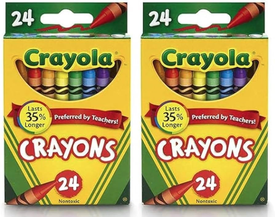 Crayola 24 Count Box of Crayons Non-Toxic Color Coloring School Supplies (2 Packs) | Amazon (US)