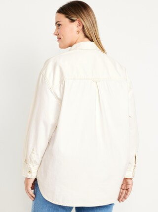 Boyfriend Button-Down Jean Tunic | Old Navy (US)