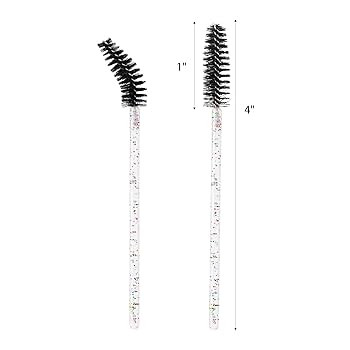 BTYMS 100 Pieces Eyelash Mascara Brushes Disposable Lash Wands Makeup Applicators Eyebrow Spoolie... | Amazon (US)