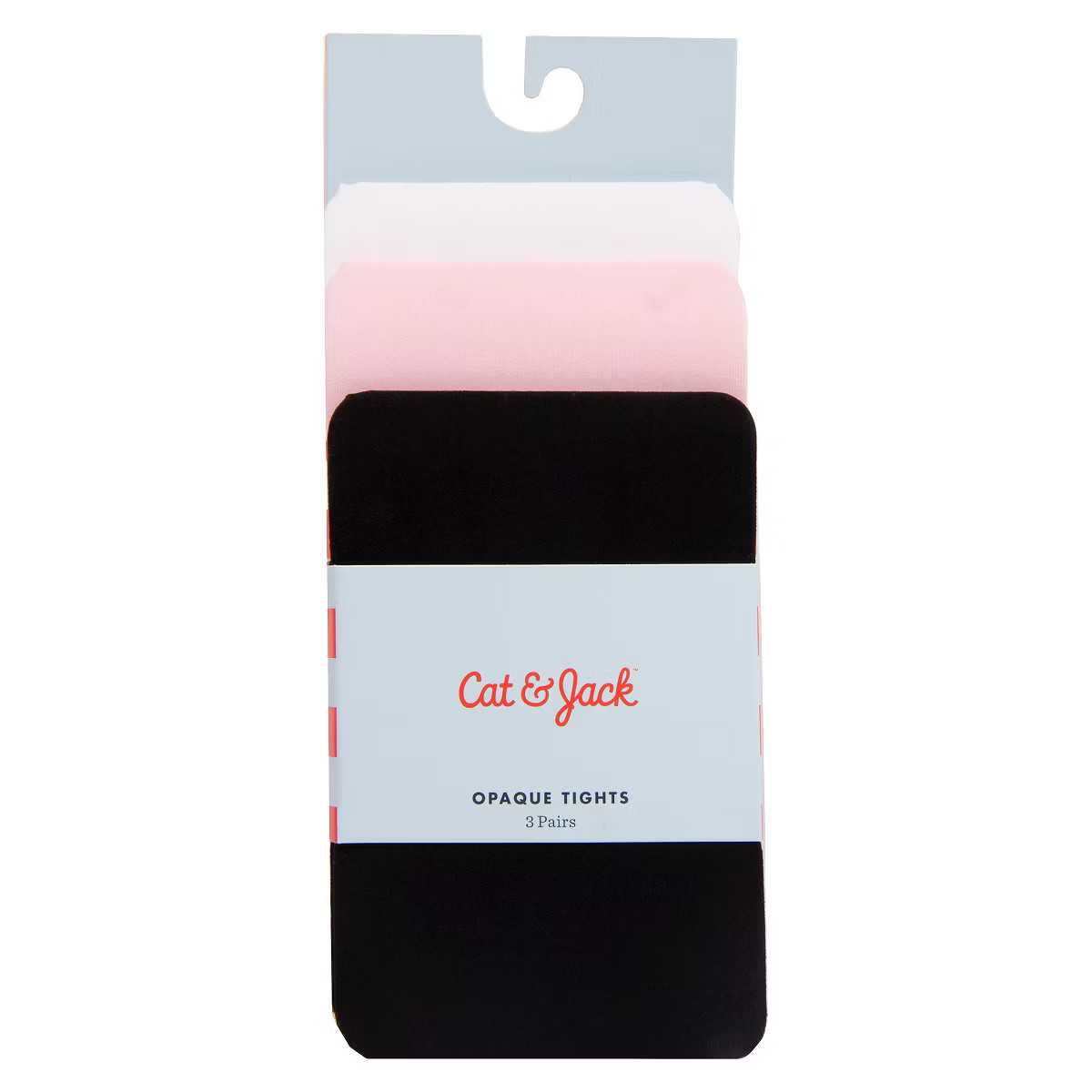 Baby Girls' 3pk Solid Opaque Tights - Cat & Jack™ Black/White/Pink 12-24M | Target