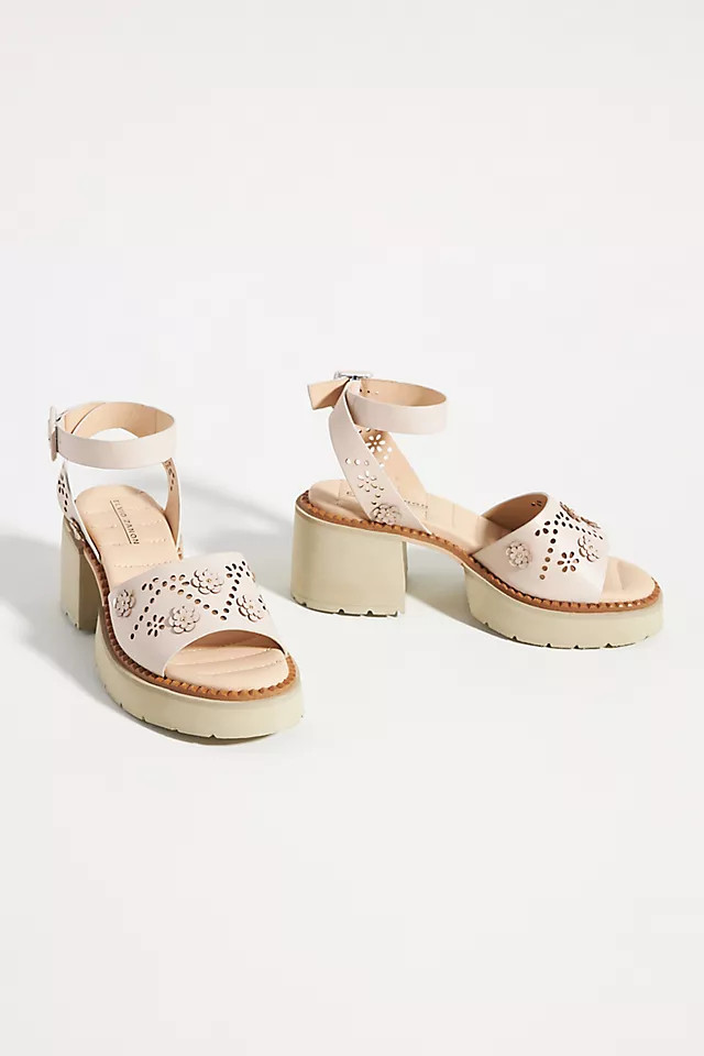 Elvio Zanon Perforated Floral Sport Sandal | Anthropologie (US)
