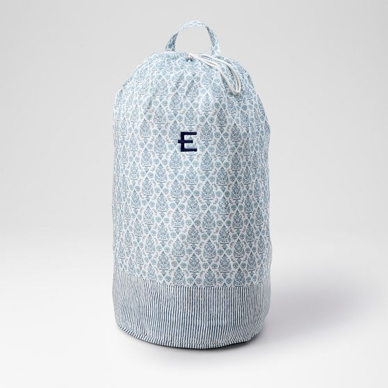 Block Print Laundry Bag