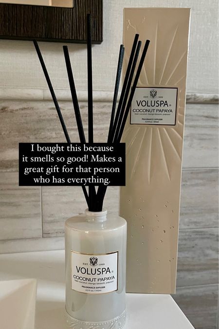 This reed diffuser from Voluspa in Coconut Papaya smells SO good! Makes a great gift for that person who has everything! 

#LTKhome