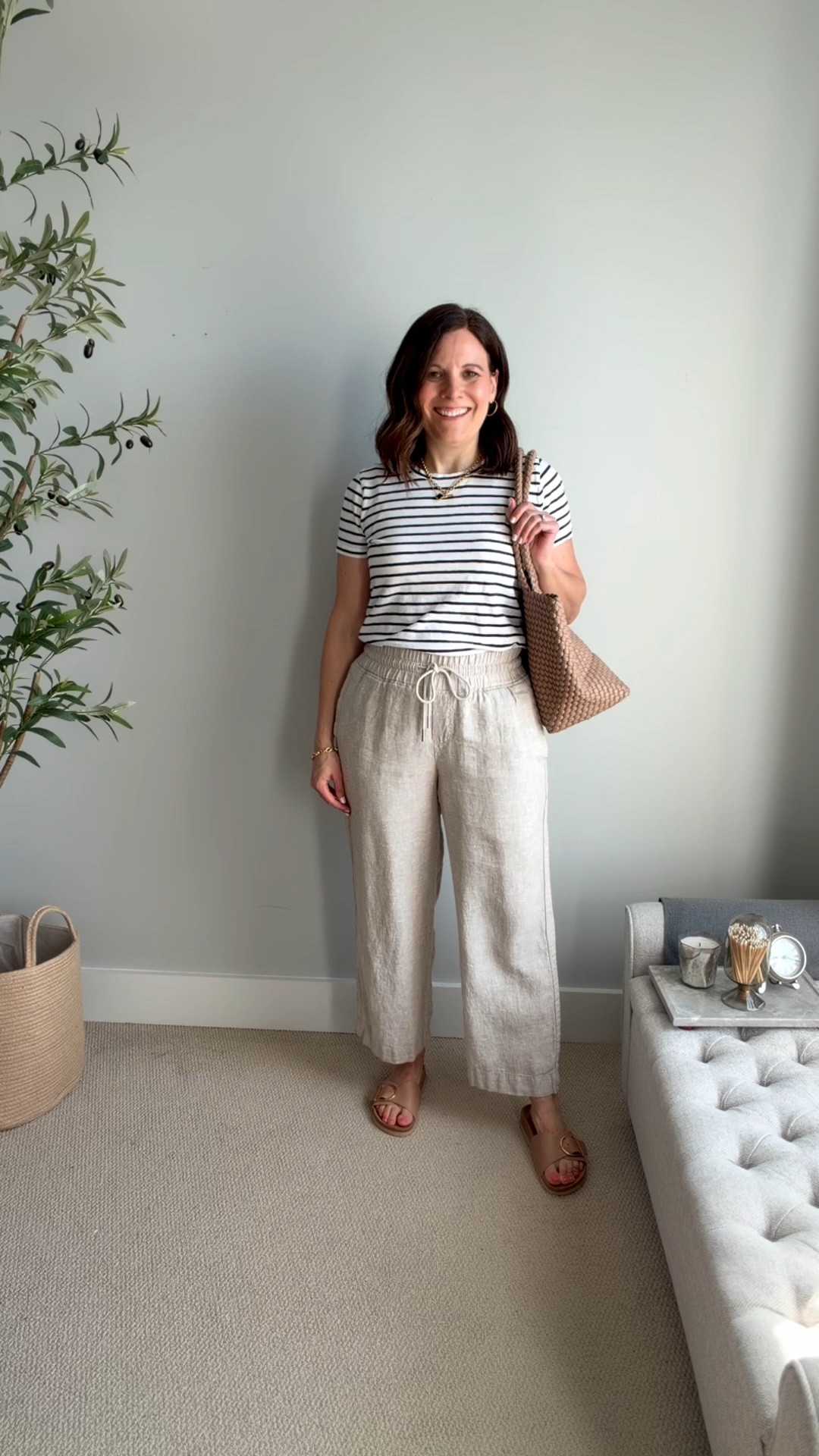I want to live in this outfit this summer. In the past, I’ve struggled to find linen pants I can easily wear with flats, and these come in 3 inseams: 26”, 28”, and 30”. I wore these out to dine al fresco at lunch on an 85 degree day and was perfectly comfortable in the shade. They fit true to the sizing chart. I’m in a Medium in the flax with a 28” inseam. Also in a medium in this tee. 

#LTKSaleAlert #LTKOver40 #LTKMidsize