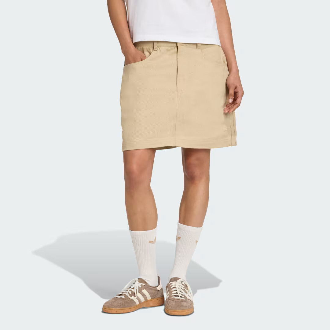 adidas Firebird Utility Mini Skirt Stone Khaki 8 Womens | adidas (US)