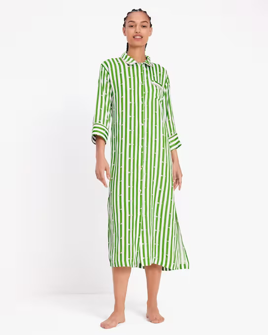 Dragonfly Stripe Maxi Shirt Dress | Kate Spade (US)