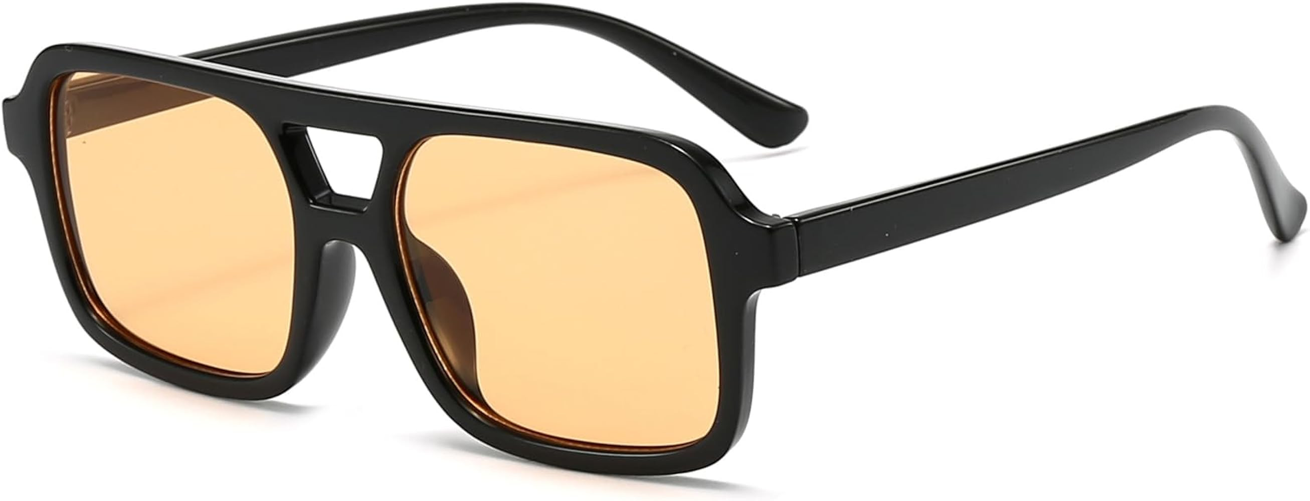 piscm Retro Square Aviator Sunglasses for Women Men 70s Tinted Square Aviator Sun Glasses Trendy ... | Amazon (US)