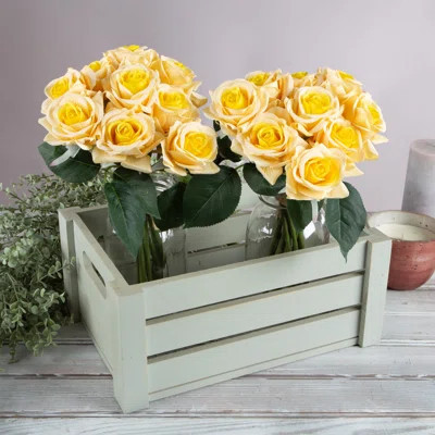 Rose Artificial Flowers - 36Pc Real Touch 11.5-Inch Fake Flower Set with Stems for Home Décor, Wedding, or Bridal/Baby Showers | Wayfair North America