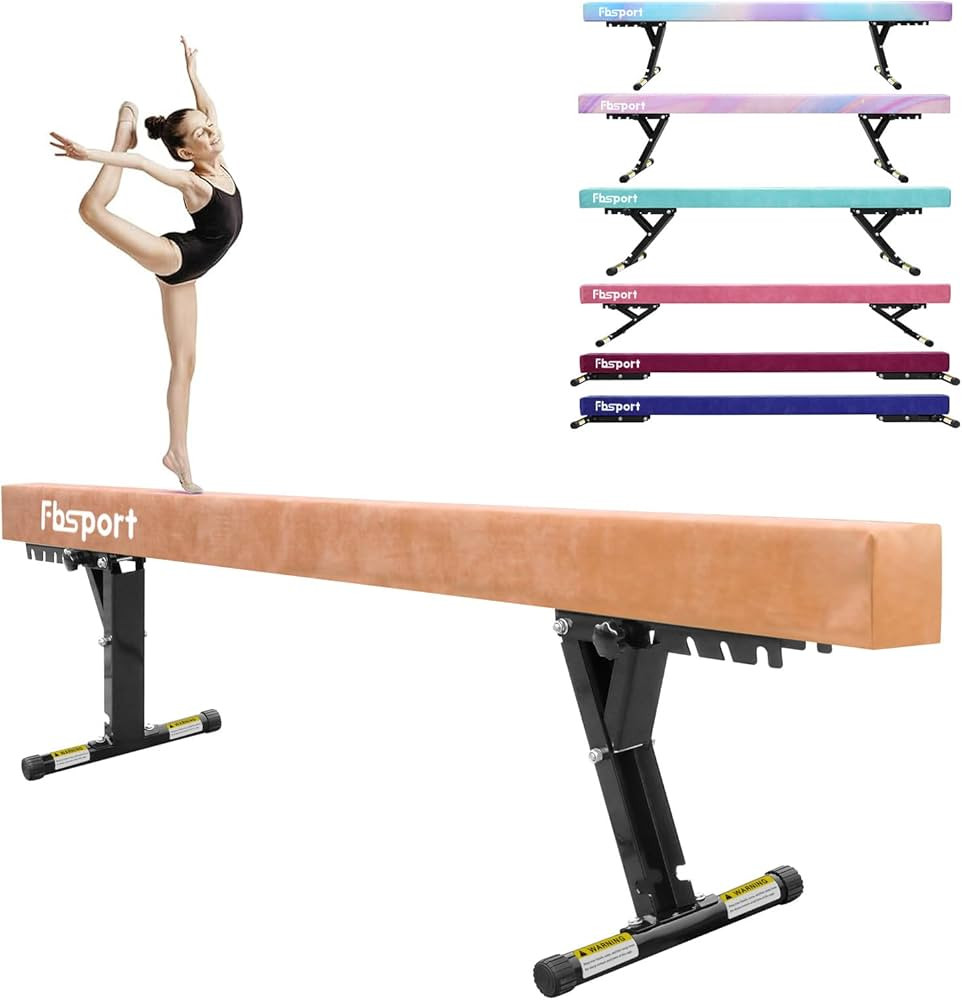 FBSPORT 8ft Adjustable Balance Beam: High and Low Floor Beam Gymnastics Equipment for Kids/Adults... | Amazon (US)