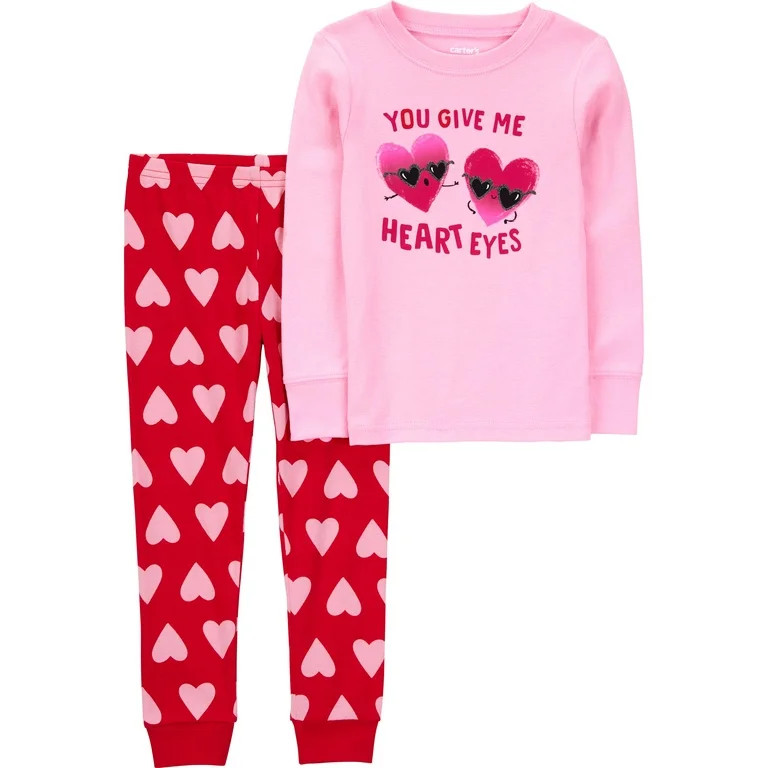 Carter's Child of Mine Toddler Valentine's Day Pajamas Set, 2-Piece, Sizes 12M-5T | Walmart (US)