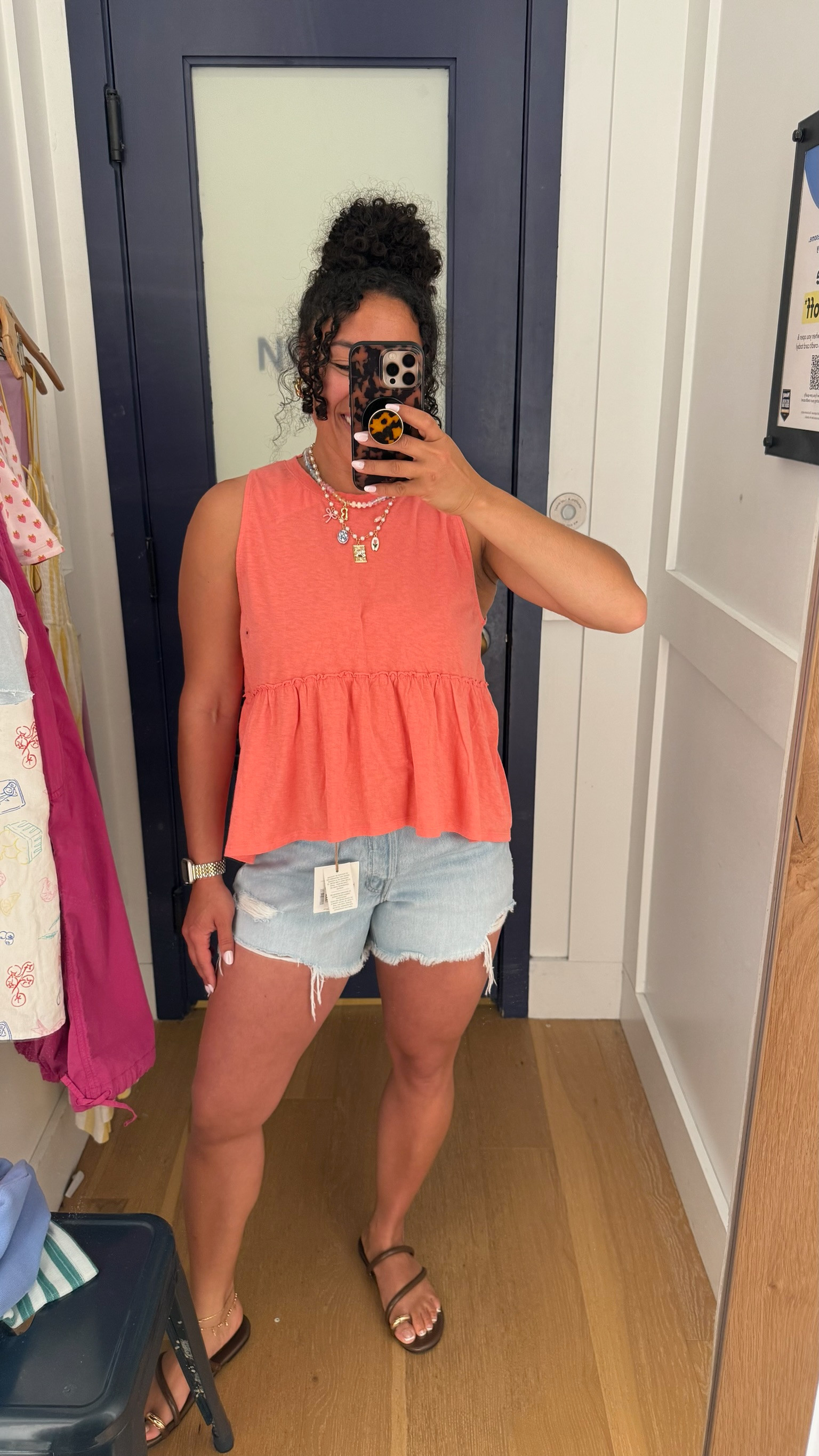 American Eagle summer look! I love the tie detail on the back and distressed denim shorts. 

 #LTKootd #LTKmomlife #LTKSeasonal