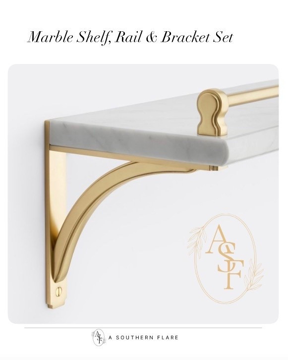 Marble shelf/ with brackets/ Home accessories